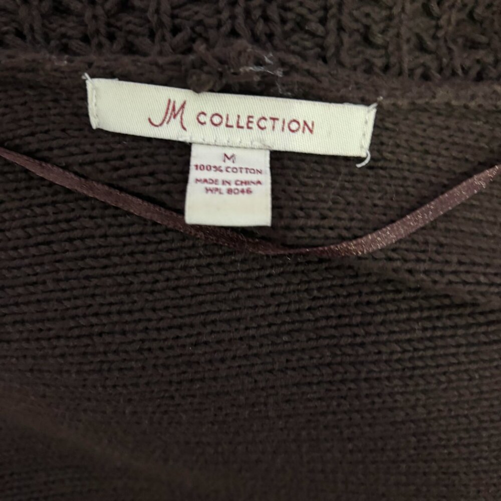 JM Collection Brown Knit Cardigan - Picture 3 of 3